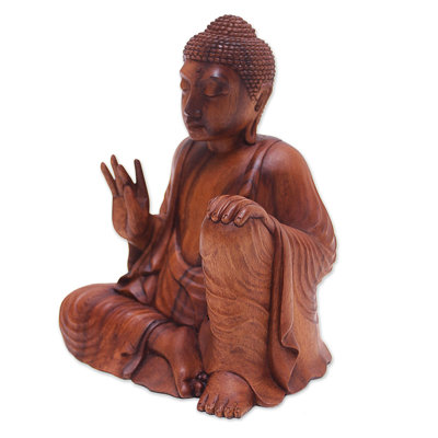 Figurine en bois bouddha leçon Lovetto