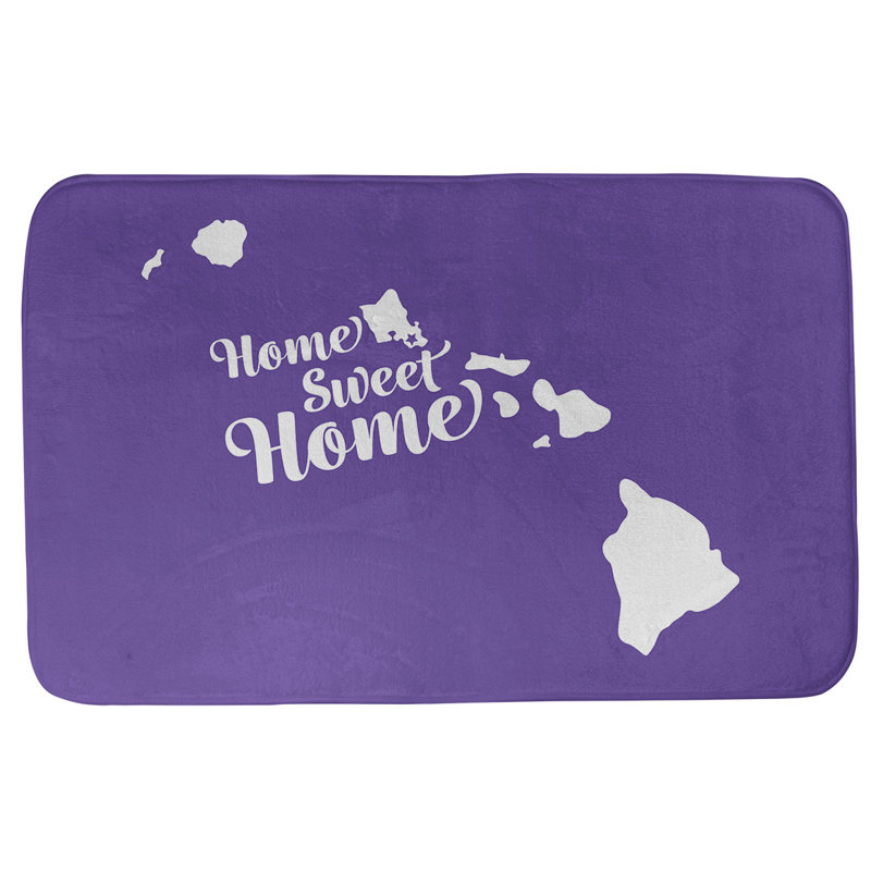 Tapis pour salle de bain en microfibre antidérapant antidérapant Home Sweet, Rose, L 21 po x L 34 po, Honolulu