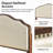 Elfine Traditional Upholstered Oak Wood Bed and Nailhead Trim-253424386