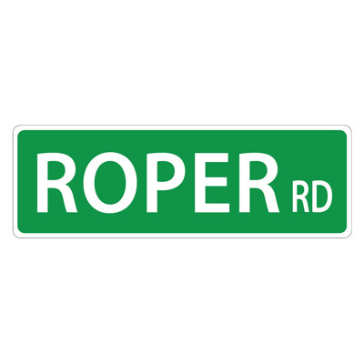 Roper Road Plaque de rue suspendue