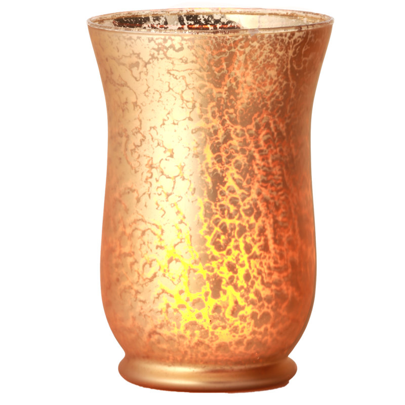 Vase de table en verre de 8 po, Doré