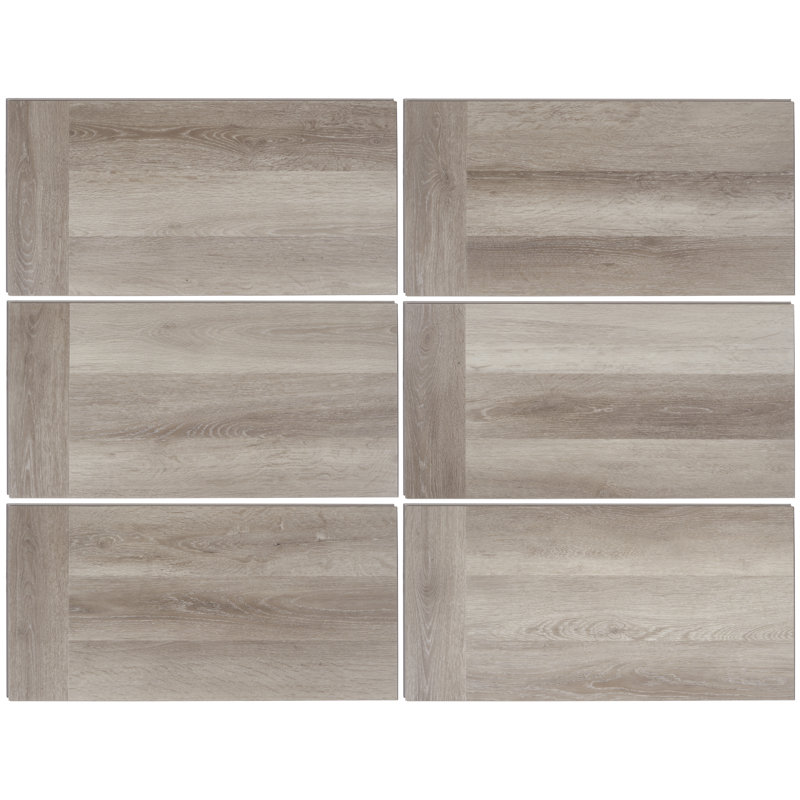 Chic Parquet 20 MIL 12 in. x 24 in. Click Lock Luxury Vinyl Tile, Gray