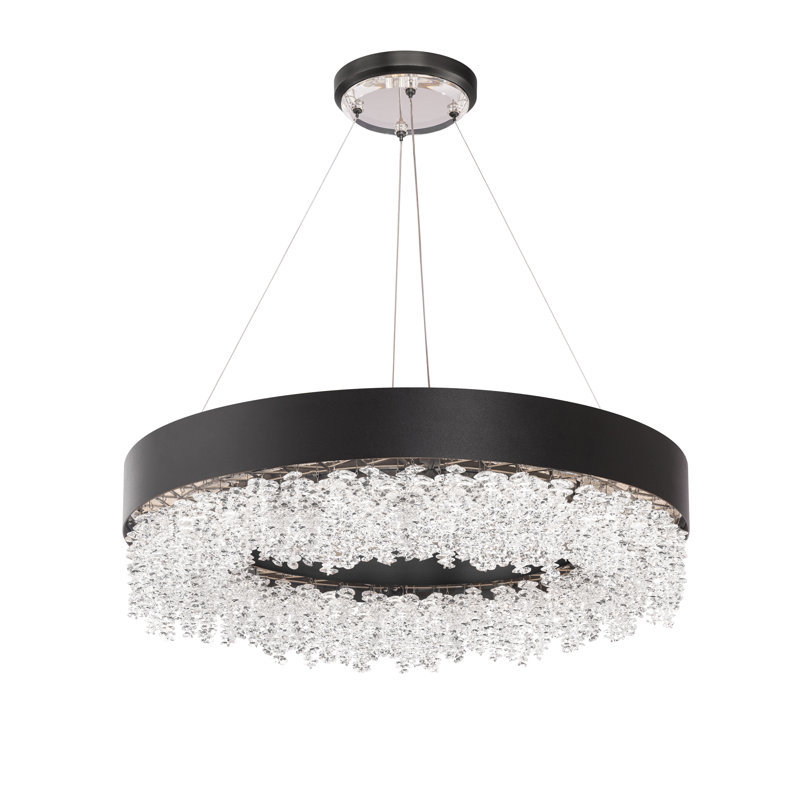 Soleil 1 - Light LED Chandelier, Black