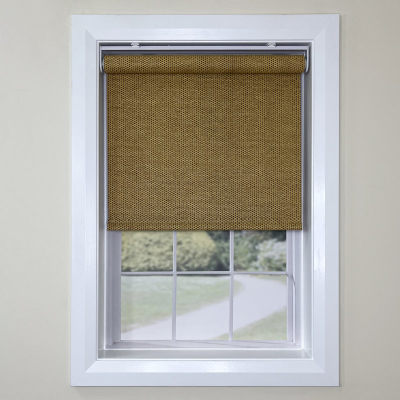 Room Darkening Paper Roller Shade, 26" W x 63" L, Sand