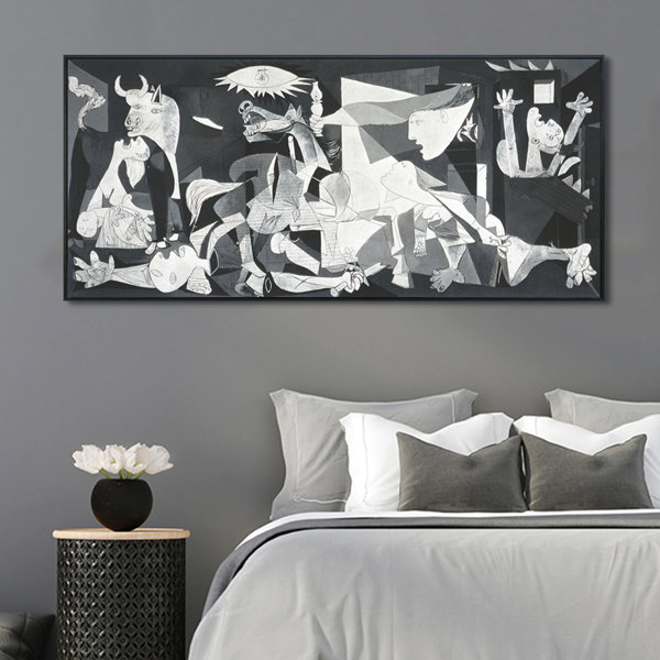French Riviera by Pablo Picasso - Graphic Art on Canvas SIGNLEADER Format: Black Framed, Size: 24 H x 16 W x 1.5 D