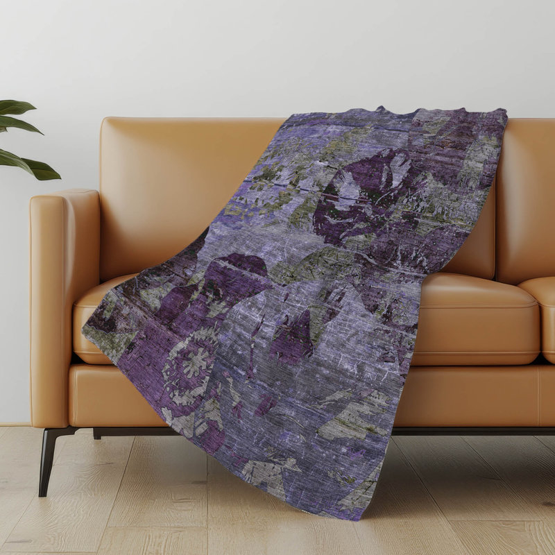 Jeté en sherpa Addison, Mauve