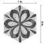Classico Bardiglio Daisy 7" x 8" Porcelain Patterned Wall & Floor Tile