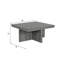 Ensemble de 5 tables basses grises 5 pièces Carré