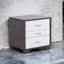 White & Black Accent Table With 3 Drawers, 40Lbs Weight Capacity On Top, Wood Construction Modern Rectangular Nightstand In Black, 3 Cabinet, And Pb