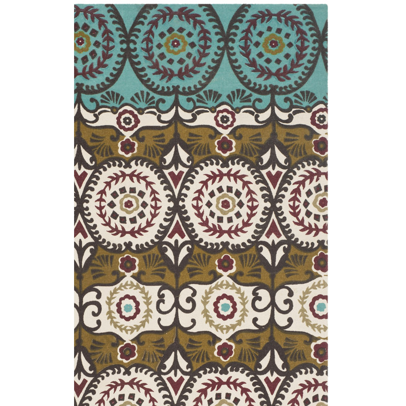 Tapis en coton tissé à la main Allison Cedar Brook, Rectangle 2 pi 3 po x 3 pi 9 po
