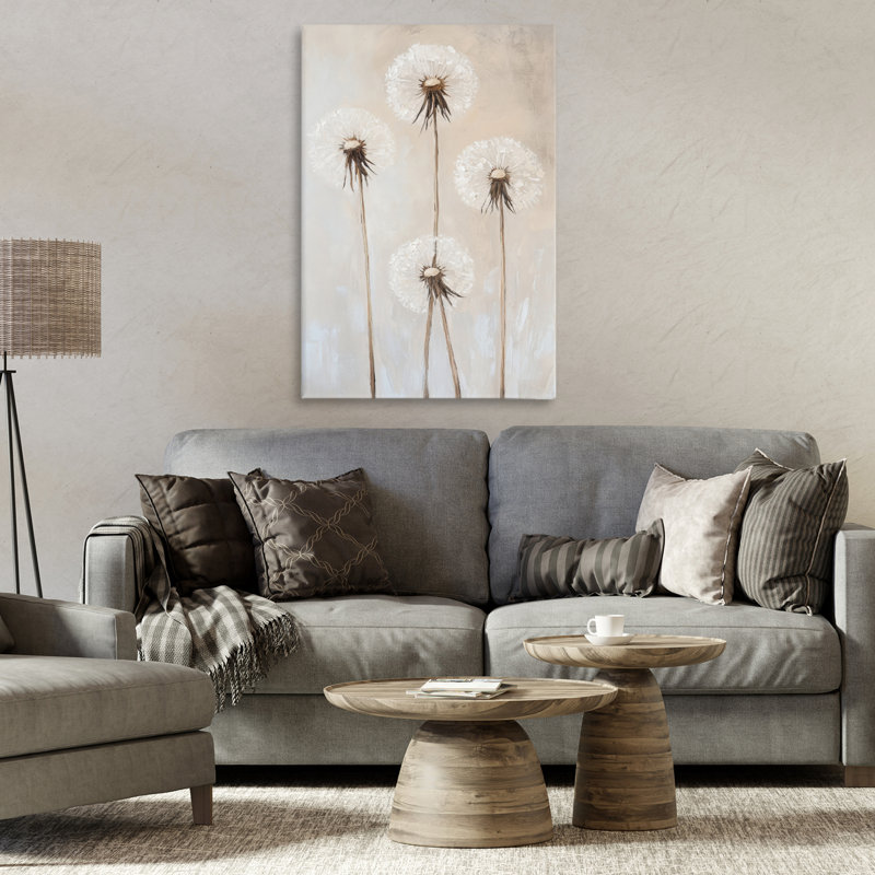 «Neutral Dandelion Illustration» par Petal Prints Design, H 30 po x l 20 po