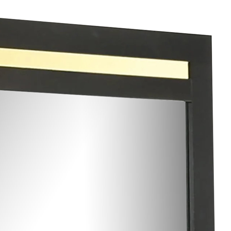 Miroir pour commode Yoki, Noir et or