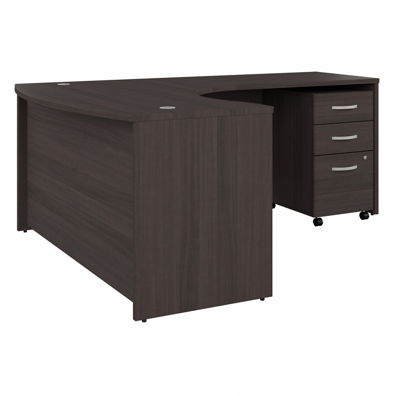Office 500 Collection 3 Piece Computer Desk Office Set, Storm Gray