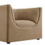 Fauteuil en velours taupe Dunkley-964024517