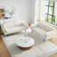 Canapé-lit rembourré convertible à accoudoirs évasés en velours côtelé beige avec dossier ajustable (ensemble de 2)-112015464