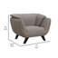 Chaise rembourrée Keley en gris et noir