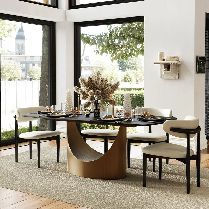 Table de salle à manger , Noir, L 78,74 po x l 39,37 po