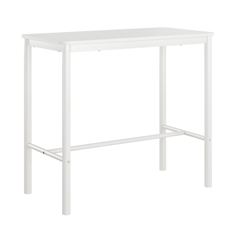 Metal Base Dining Table, White, White
