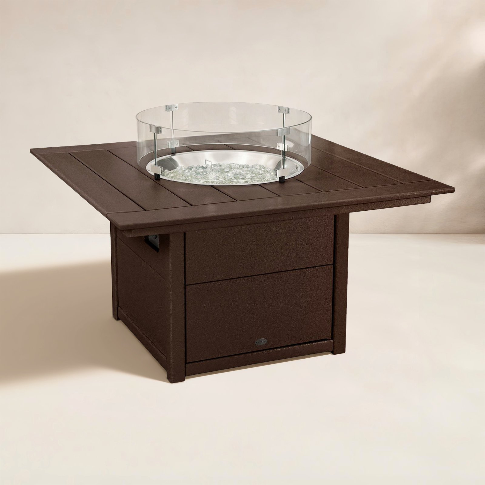 Square 42" Fire Pit Table, Mahogany