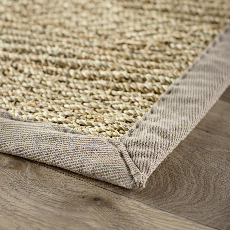 Roloff Natural Fiber Seagrass Solid Color Rug, Round 8'