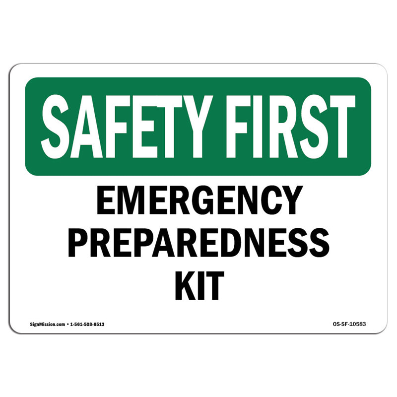 «Safety First Sign», H 18 po x l 24 po x P 0,1 po