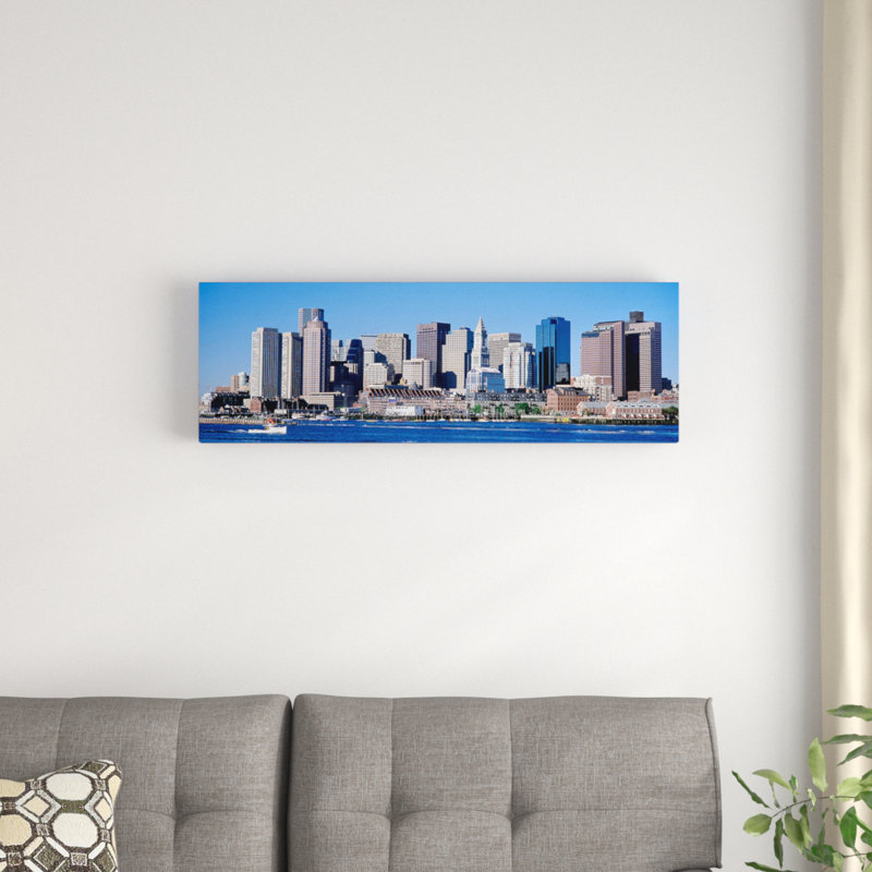 «Skyline, Cityscape, Boston, Massachusetts, USA», reproduction de photo panoramique sur toile non encadrée