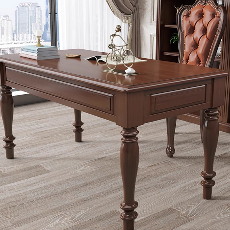 Bureau luxueux à pieds hauts de style européen, H 30,39 po x l 47,24 po x P 23,62 po
