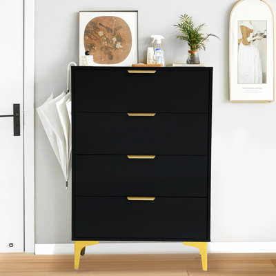 4 Drawer Dressers for Bedroom, Storage Chest Cabinet Organizer Unit, Chest of Drawer