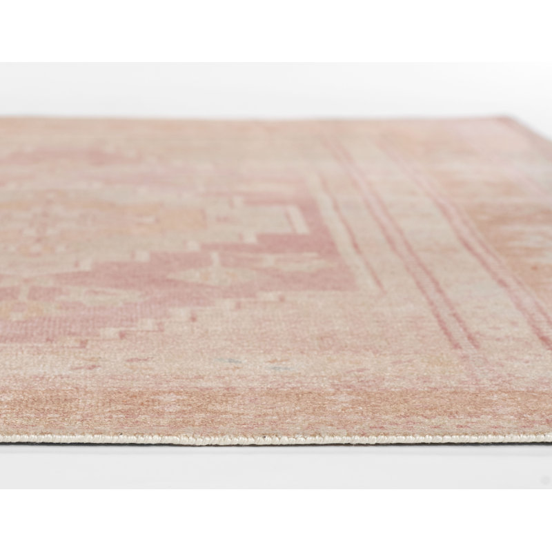 Tapis rose touffeté à la main Momeni Luna, Tapis de couloir 2 pi 3 po x 8 pi
