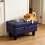 Repose-pieds multifonctionnel en similicuir bleu avec compartiment de rangement caché-1920866263