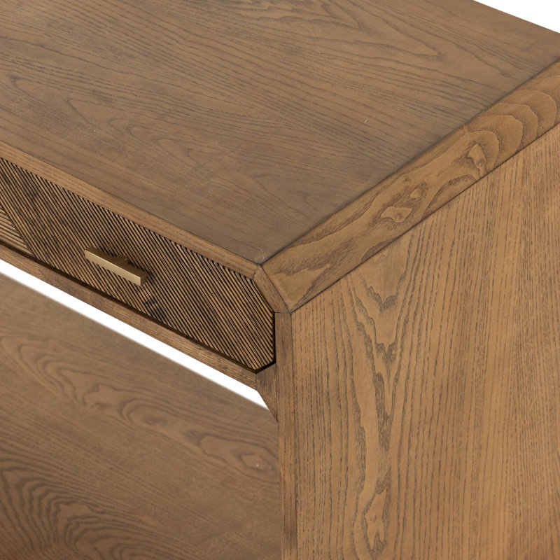 Caspian 60'' W Solid Wood Console Table, Natural Ash