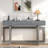 Wooden Console Table With Three Drawers-118318139