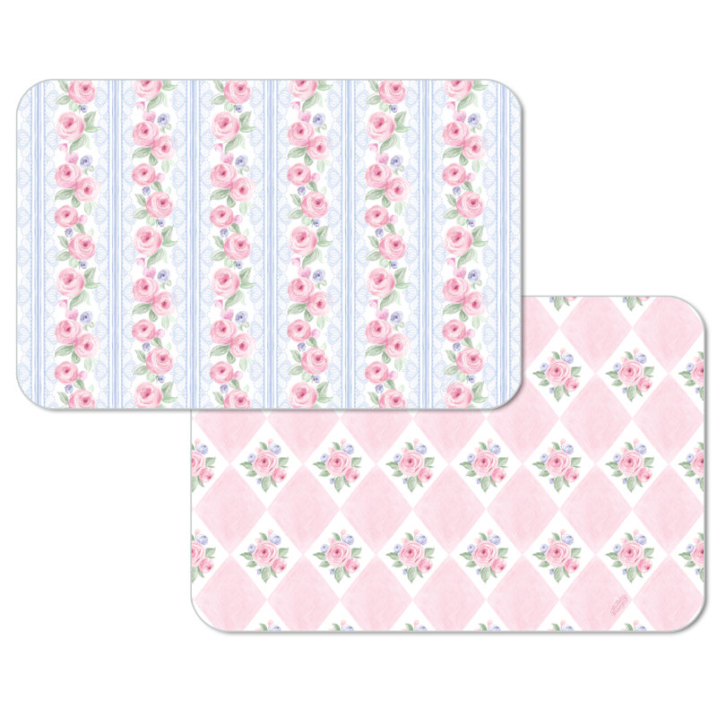 Ensemble de 4 napperons réversibles Pure Romance