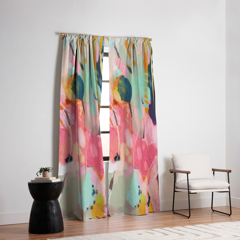 lunetricotee spring moon earth garden Blackout Curtain (1 Panel), 50" W x 96" L