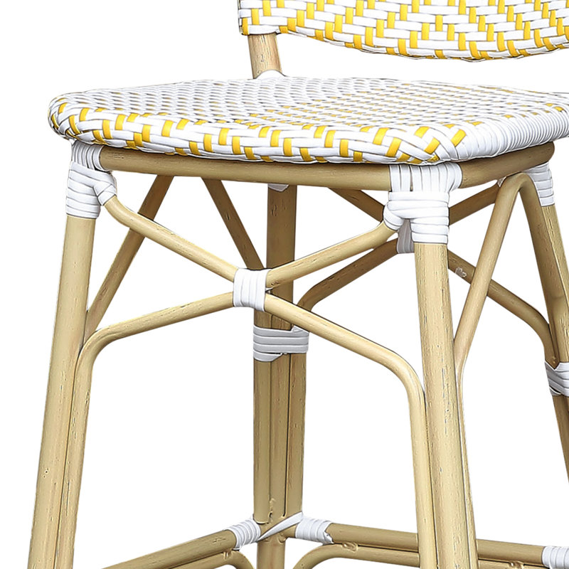 Tabouret de bar 29,75 po Fetzer, Jaune / blanc