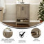 Meuble-lavabo 24 po avec lavabo encastré et tablette de rangement ouverte Canita-1436592728-1436592729