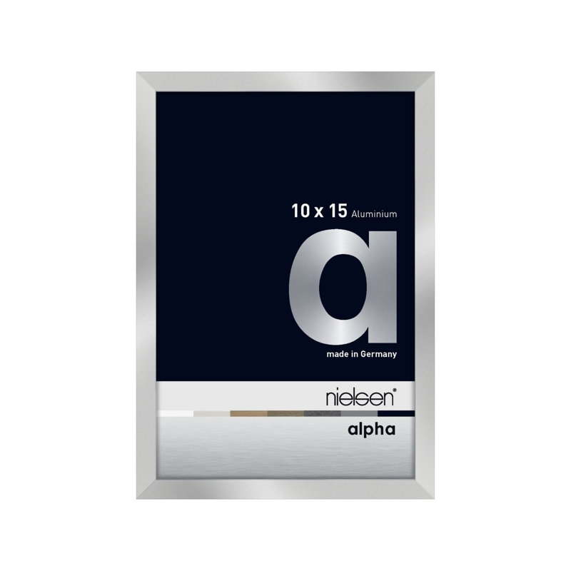 nielsen Alpha Aluminium Picture Frame, Silver, 10cm W x 15cm H