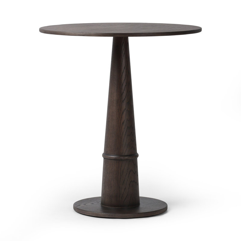 Goetz Bar Table-Brown Oak-Bar, Brown Oak Veneer, 42.5" H x 32" L x 32" W