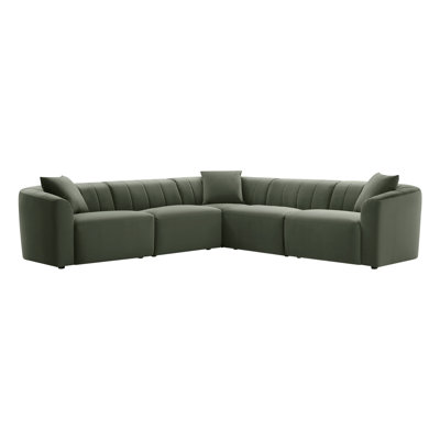 Augustine 5-Piece Modular Sectional with Reversible Cushions