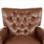  Fauteuil inclinable manuel manuel en similicuir brun à dossier simple inclinable pour le salon