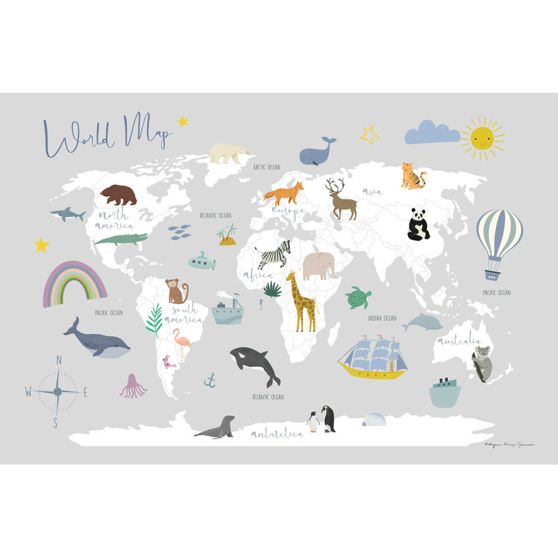 «Explore the World Map», impression sur toile tendue, H 20 po x l 30 po
