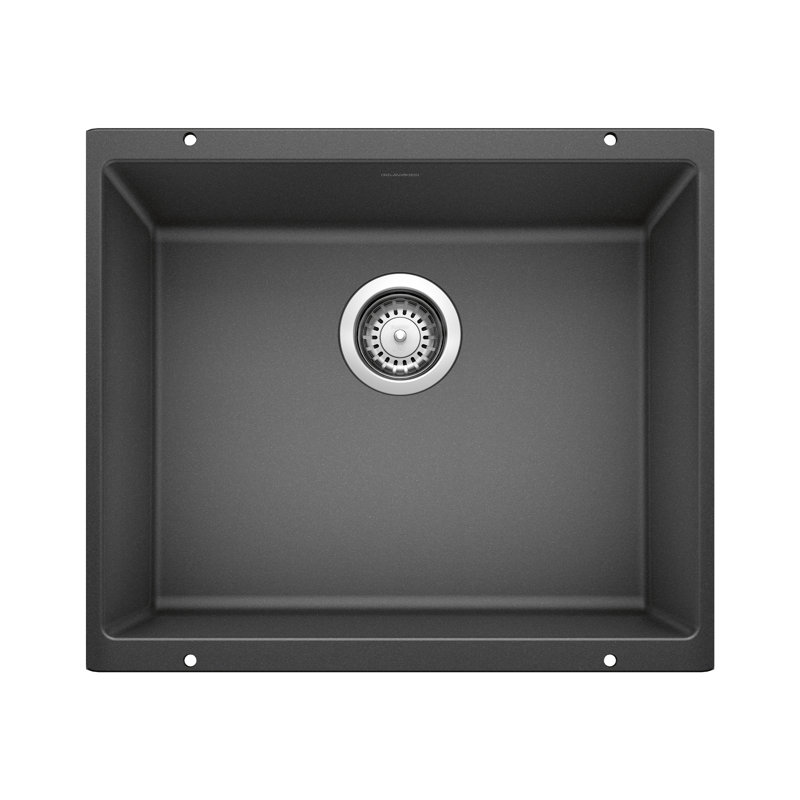 Precis SILGRANIT 21" Single Bowl Undermount Kitchen Sink, Anthracite