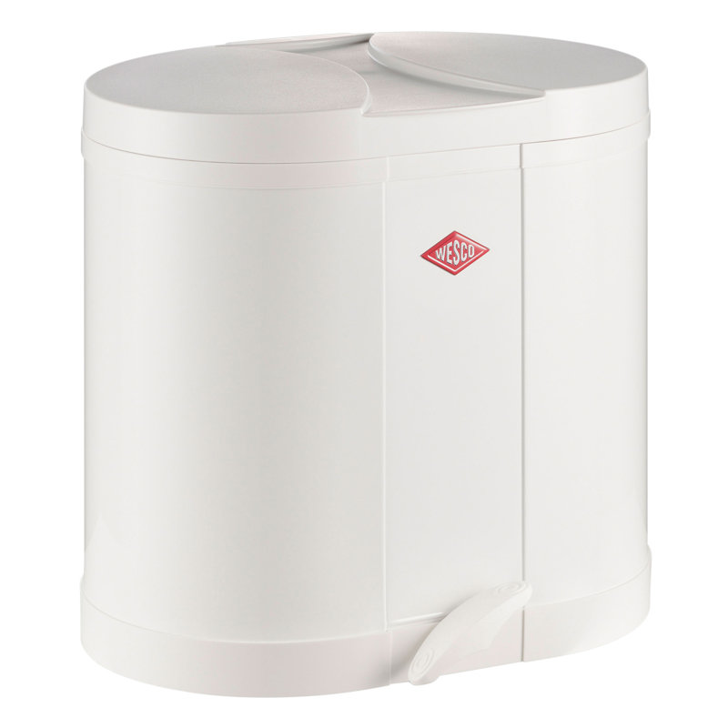 Step On Multi-Compartment Rubbish & Recycling Bin - 30L, White