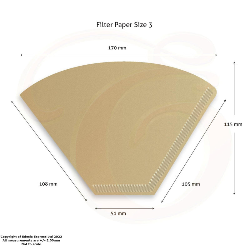 500 Size 3 Brown Coffee Filter Paper Cones – Commercial Use