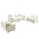 Ensemble de canapé luxueux et sophistiqué avec coussins et coussins moelleux, ensemble de canapé pour les salons et les clubs ainsi que des cinémas maison, composé de deux canapés simples et d'un canapé 2 places en cordur beige