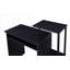 Bureaux, bureau d'ordinateur noir moderne avec plateau à clavier, rangement et amp; Tablette | Noir | Métal, bois synthétique-811277092