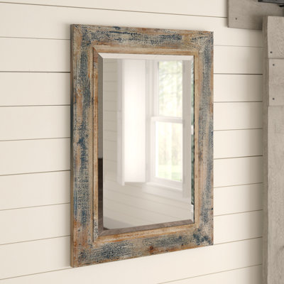 Latroyia Wood Flat Wall Mirror