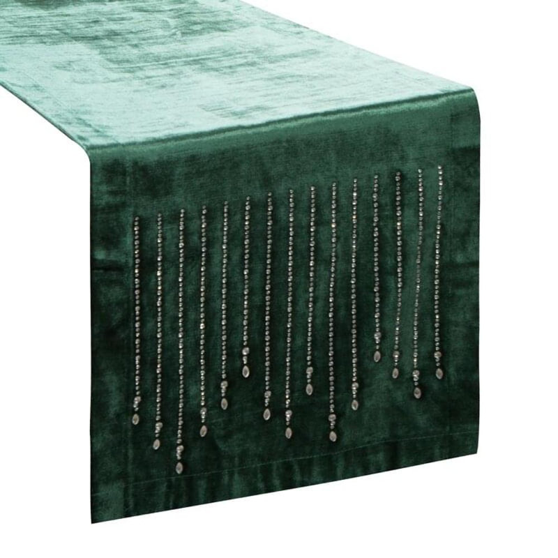 Solid Colour Tablecloth, 35cm W x 140cm L, Dark Green