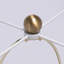 Lampe de table avec tranche en agate et abat-jour tambour blanc