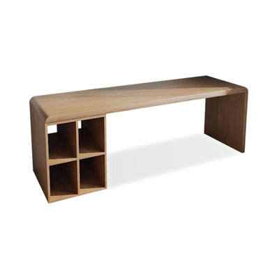 Modern and simple desk with bookshelf